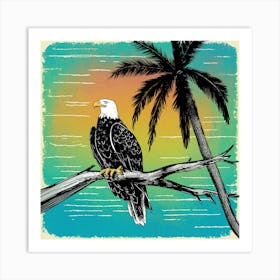 Eagle On A Branch 1 Art Print