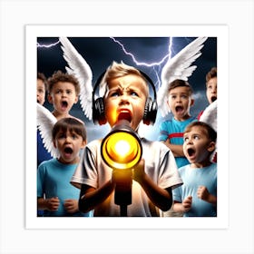 Angels In The Sky Art Print