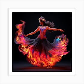 Fire Dancer 2 Art Print