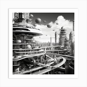 Futuristic City 19 Art Print