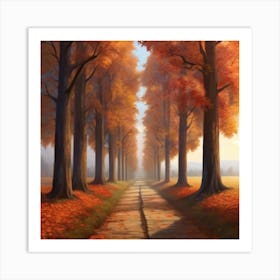 Autumn Path Art Print