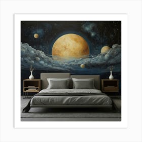 Planets Wall Mural Art Print
