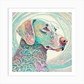 Psychedelic Dog Art Print