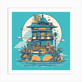 Asian House Art Print