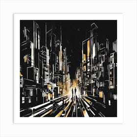 Futuristic City 4 Art Print