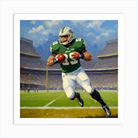 Ultimate Play Football Athlete in Protective Gear Art Print