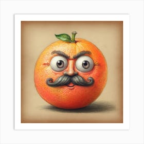 Grapefruit With A Handlebar Art Print