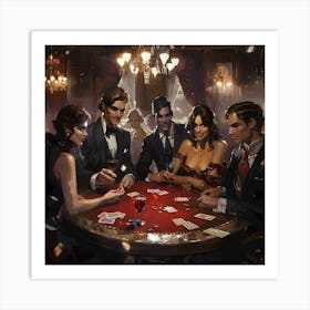 Midnight Toasts and Poker Boasts. Art Print