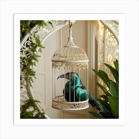 Bird In A Cage 2 Art Print