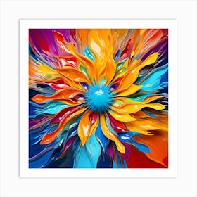 Abstract - Colorful Flower Art Print