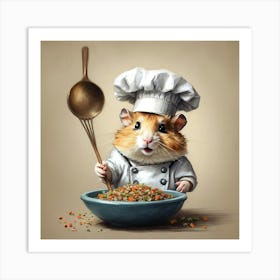 Chef Hamster 16 Art Print