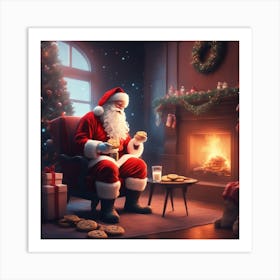 Christmas Santa 39 Art Print