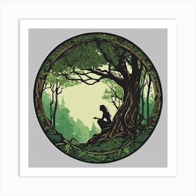 Elf In The Forest Art Print