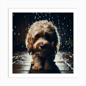 Dog In The Rain 5 Art Print