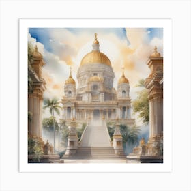 architecteur Color harmony Heaven Watercolor Art Print