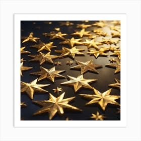 Golden Stars Art Print