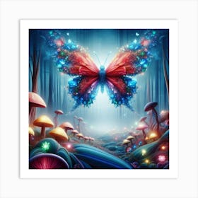 Butterfly In The Forest 6 Art Print