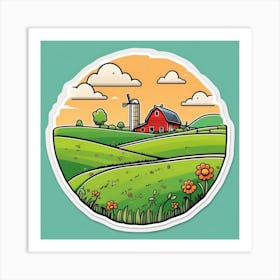 Farm Sticker Art Print