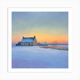 House In The Snow 7 Art Print