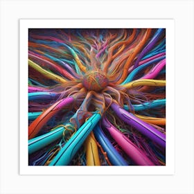 Colorful Brain 4 Art Print