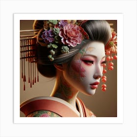 Japan Geisha Visual 81 Art Print