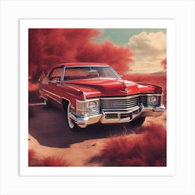 A Cadillac De Luxe from the 1970s Art Print