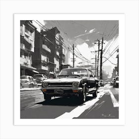 Car On The Street 2 Art Print