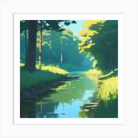 River In The Woods 4 Art Print