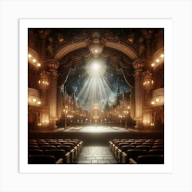 Theatre At Night Art Print