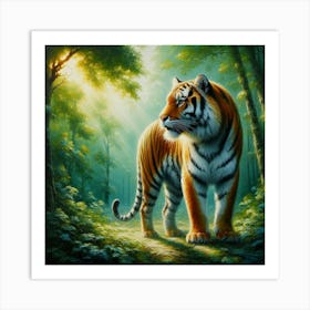 Tiger In The Forest 1 Art Print