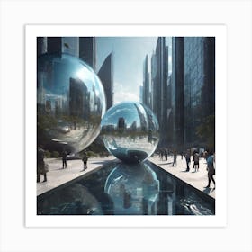 Futuristic Cityscape 91 Art Print