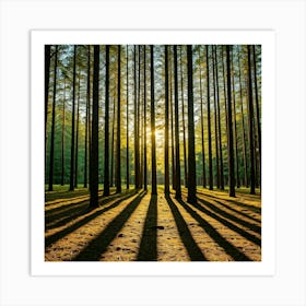 Shadows In The Forest Art Print