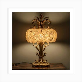 Victorian Table Lamp Art Print