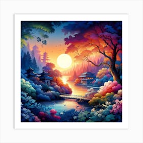 Asian Landscape Painting 28 Art Print