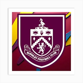 Burnley F.C Logo Wall Art 4 Art Print