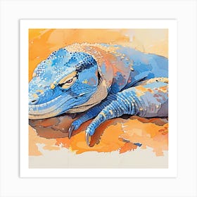 Blue Iguana Art Print