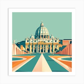 A Vatican City In Rome Minimal Illustration 1719920232 3 Art Print