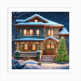 Christmas House 170 Art Print