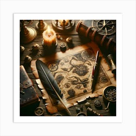 Treasure Map Art Print