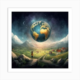 Looking at Earth Art Print