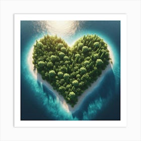 Heart Shaped Island 3 Art Print