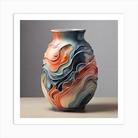 Art print of a vase for living room in attractive colors 2 Art Print