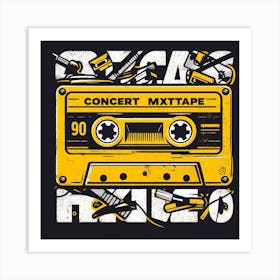 Concert Mixtape Art Print