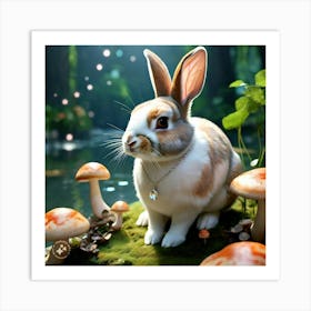 Rabbit In The Forest 1 Art Print