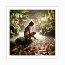 Koi Pond Art Print