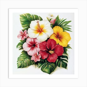 Hibiscus Painting Art Art Print