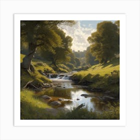 Stream In The Woods 11 Art Print