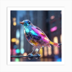 646488 A Colorful Bird Made Of Translucent Crystal Perche Xl 1024 V1 0 1 Art Print