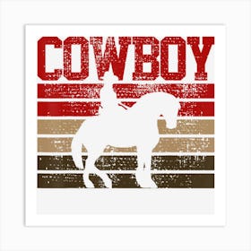 Cowboy Rodeo Horse Gift Country Art Print