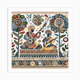 Indian Folk Art Art Print